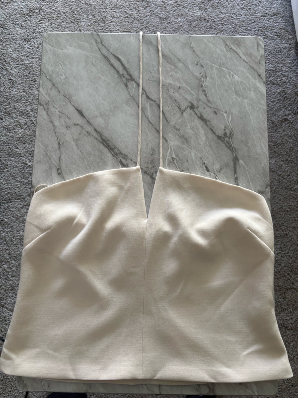 NWT VINCE Ivory Spaghetti Strap Halter Top size S
